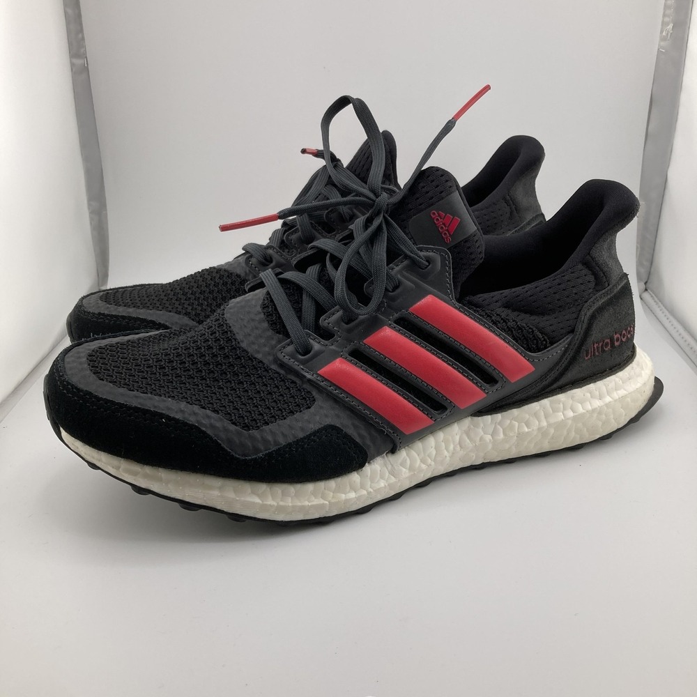 Adidas Ultraboost Shoes Womens Size 10 Black Red Boost Primeknit Running EG8119